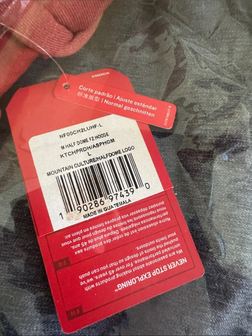 The North Face Brick Red Full-Zip Hoodie with Black Logo